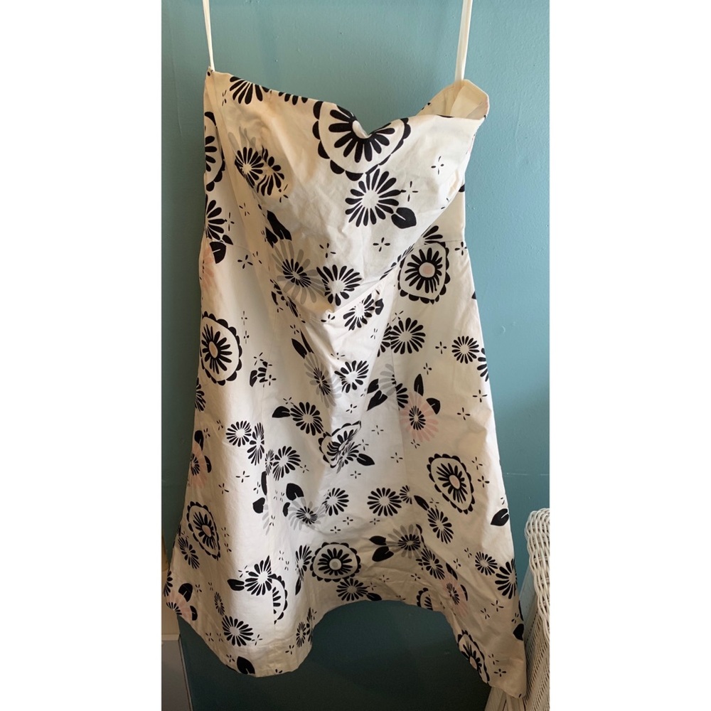 Printed Strapless Dress